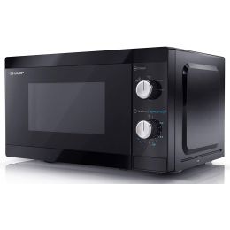 Sharp YC-MS01U-B 800w Solo Microwave Oven with 5 Power Levels 20L Black