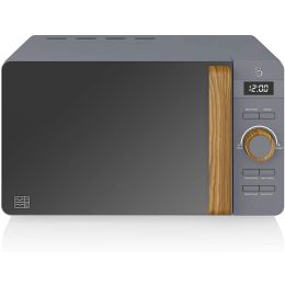 Swan SM22036GRYN 800w Microwave Oven with Digital Control Nordic 20L Slate Grey