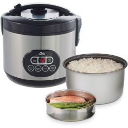  Solis 817 Rice Cooker Fully Automatic Food Steamer Duo Program 1.2L 500w Grey 