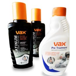 Vax 2x Platinum Carpet Cleaning Solution Detergent 1x Pre Treatment 250ml