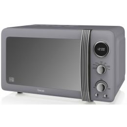 SWAN SM22030GRN NEW Digital Retro Microwave Oven Compact Control Solo 20L 