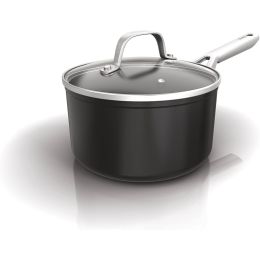 Ninja C10216UK ZEROSTICK 16cm Saucepan with Glass Lid Oven Safe Saucepan Black