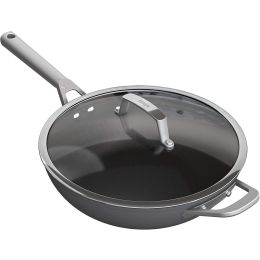 Ninja C30928UK ZEROSTICK Premium Cookware 28cm Wok with Glass Lid Grey