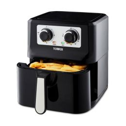 Tower T17090 Air Fryer 5L Manual Less Oil Air Circulation Vortx 1400W Black