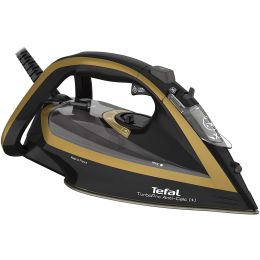 Tefal FV5696G0 NEW Steam Iron Ultimate Turbo Pro Anti-Scale 3000w Black & Gold