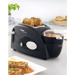 Tefal TT552842 2 Slice Wide Slot Toast 'n' Egg 'n' Beans Toaster 1200W Black
