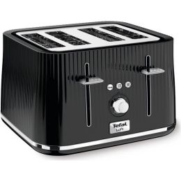 Tefal TT760840 4-Slice Toaster with Defrost Function Loft 1700w Piano Black