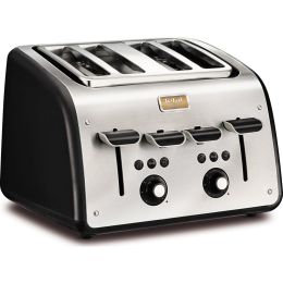 Tefal TT7708UK NEW 4-Slice Toaster with Defrost Function 1700w Black & Silver