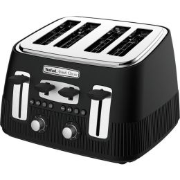 Tefal TT780N40 1700W Avanti Classic 4 Slice Toaster with Defrost Function Black