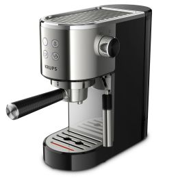 Krups XP442C11 Virtuoso Pump Espresso Coffee Machine 1400w 1L Silver & Black