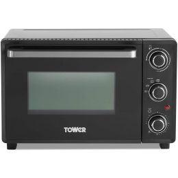 Tower T14043 Compact Mini Oven 23L All-in-One Cooking 1500w Black & Silver