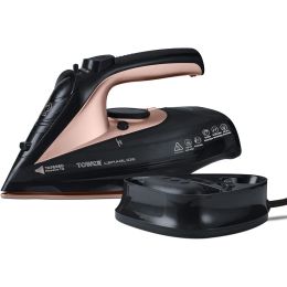 Tower T22008RG Cordless Steam Iron Ceramic Soleplate CeraGlide Black & Rose Gold