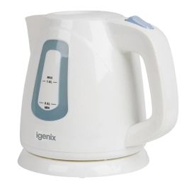 Igenix IG7458 Compact Kettle 1L Lightweight Cordless 360 ° Base 2200W White