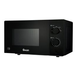 Swan SM22175B Manual Microwave 20L 700W 6 Power Levels Defrost Function Black