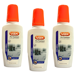 Vax Pre Treatment Solution 3x 250ml Pack Carpet Care Fragrance Free for Carpets 