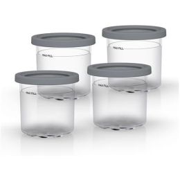 Ninja Ice Cream Maker Dessert Tubs with Lids Set of 4 Compatible With The NC300