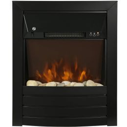 Zanussi ZEFIST1003B Electric Inset Fire Stove Wall Mounted Fireplace 2000w Black