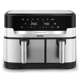 Tefal EY942DG1 Easy Fry Dual XXL Air Fryer 7 Functions 11L 2700W Stainless Steel