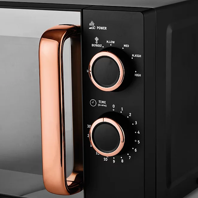 George Home GMM201RG-21 Manual Microwave Oven 17L 700w Black & Rose ...