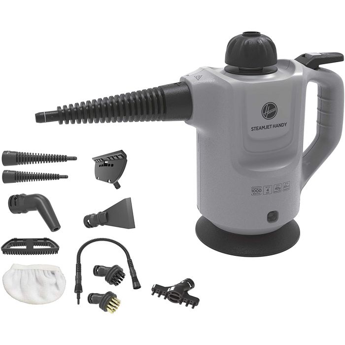 A Hoover Steamjet compact handheld steam cleaner